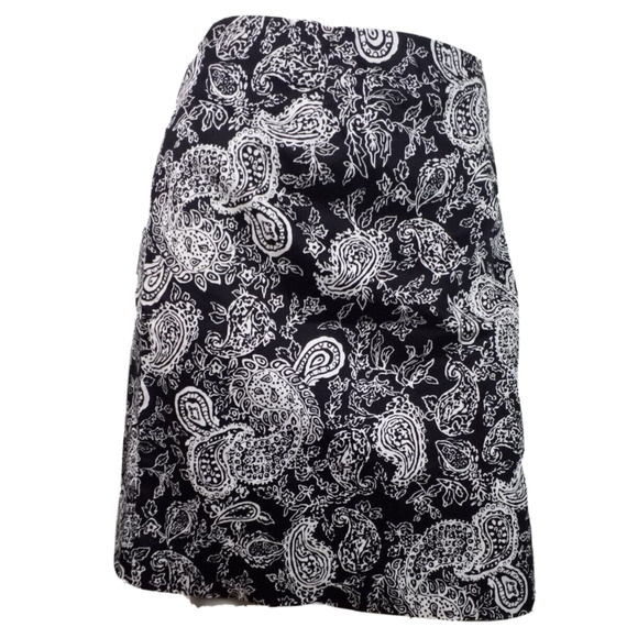 Lauren Ralph Lauren Dresses & Skirts - Lauren Ralph Lauren Black White Paisley Print Straight Skirt Size 4